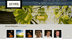 Desktop Screenshot of humesfuneralhome.com