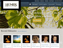 Tablet Screenshot of humesfuneralhome.com